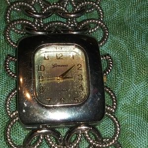 Vintage Geneva silver stainless steel watch